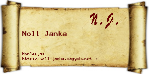 Noll Janka névjegykártya